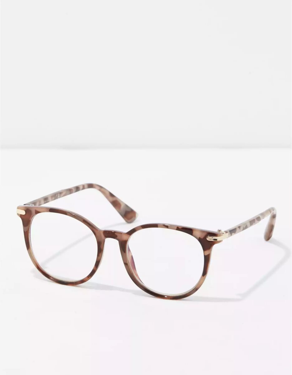 Lunettes de Soleil American Eagle AEO Classiche Tortoise Shell Blue Light Multicolore Femme | OAK-62045328